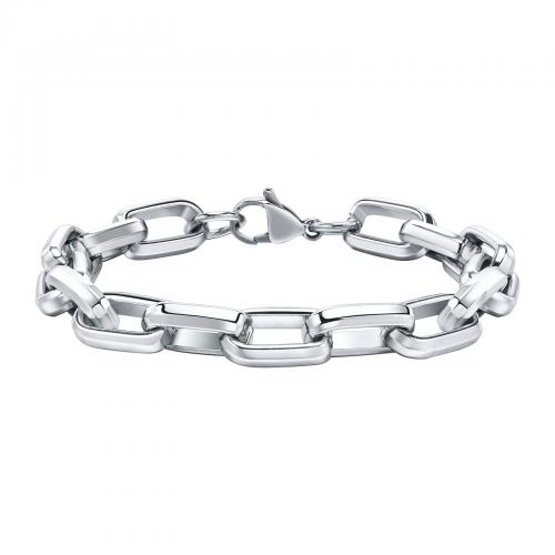 Stainless Steel Chain Bracelets, 304 Stainless Steel, fashion jewelry & for man, original color .2mm Approx 200 mm 