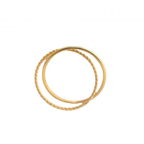 ステンレス指輪, 304ステンレススチール, メッキ, 2個 & 異なるサイズの選択 & 女性用, 金色, 売り手 セット