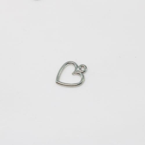 Zinc Alloy Heart Pendants, plated, DIY, silver color 