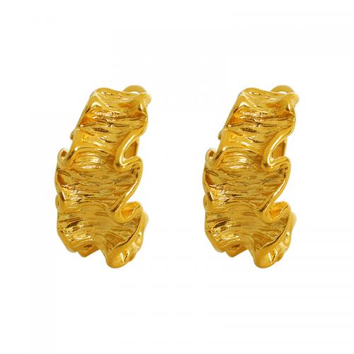 Titan Stahl Ohrringe, Titanstahl, Modeschmuck & für Frau, goldfarben, 15x30mm, verkauft von Paar
