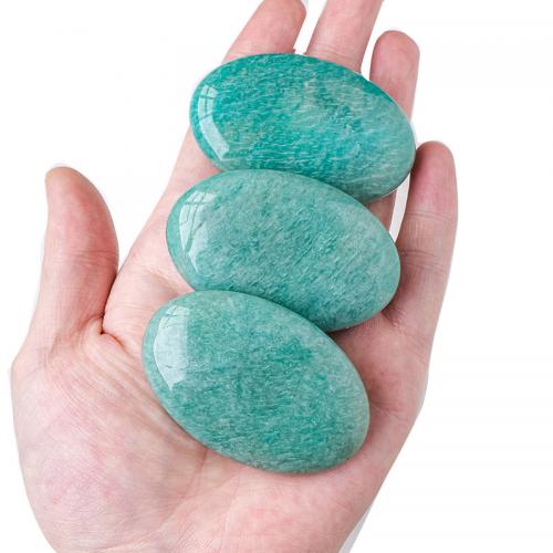 ​Amazonite​ Decoration, Oval, for home and office, blue, Length about 5.5-6cm 