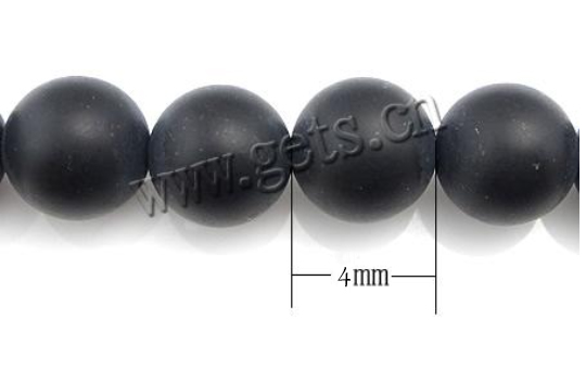 Natural Black Agate Beads, Round, more sizes for choice & frosted, Grade A, Hole:Approx 0.8-1.5mm, Length:Approx 15 Inch, Approx 62PCs/Strand, Sold By Strand