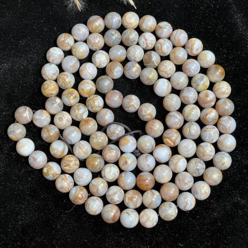 agate Tibétaine Bracelet de perles de prière, Rond, bijoux de mode & unisexe, couleurs mélangées, 10mm Vendu par brin