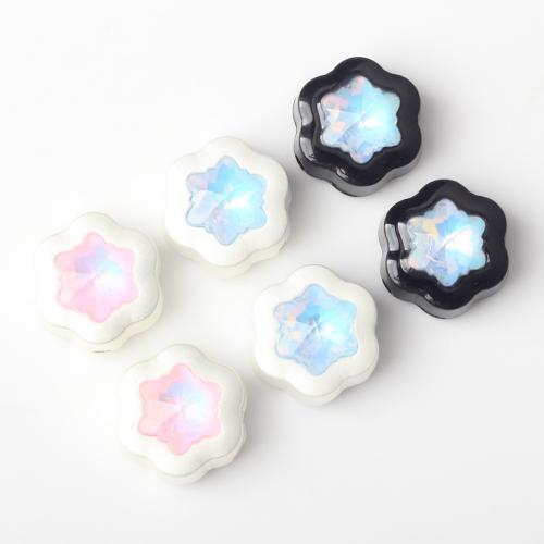 Mode de perles de cristal, alliage de zinc, avec cristal, fleur, peinture, bijoux de mode & DIY, plus de couleurs à choisir Vendu par PC