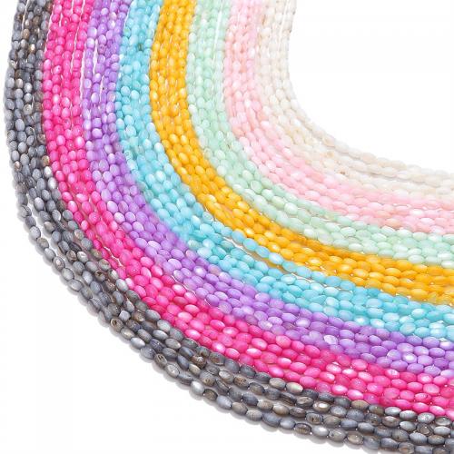 perle de coquillage teint, coquille d'eau douce, ovale, DIY, plus de couleurs à choisir Environ 0.8mm, Environ Vendu par sac