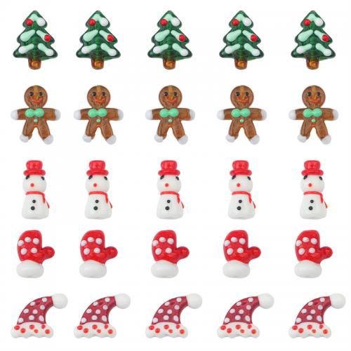 Abalorios de murano de Navidad, Cristal de murano, Diferente forma para la elección & Diseño de Navidad & Bricolaje, más colores para la opción, Vendido por UD[