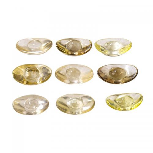 Natural Quartz Decoration, Citrine, Ingot, for home and office yellow 