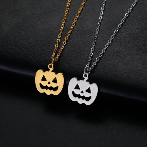 Stainless Steel Jewelry Necklace, 304 Stainless Steel, with 5CM extender chain, Pumpkin, plated, for woman & hollow cm 