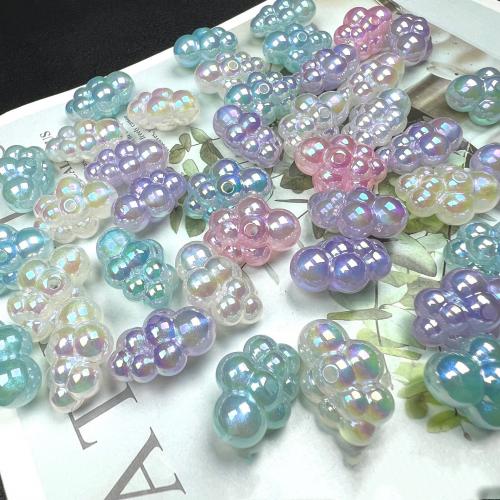 Perles acryliques plaquée, Acrylique, Nuage, Placage UV, envoyé au hasard & DIY & différents matériaux pour le choix, plus de couleurs à choisir Environ Vendu par sac
