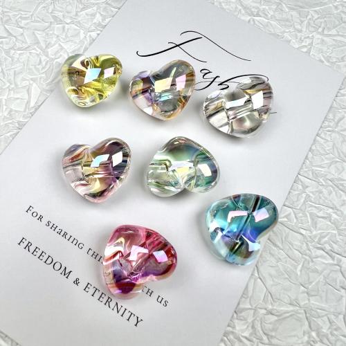 Perles acryliques plaquée, Acrylique, coeur, envoyé au hasard & DIY & différents matériaux pour le choix, plus de couleurs à choisir, Environ Vendu par sac