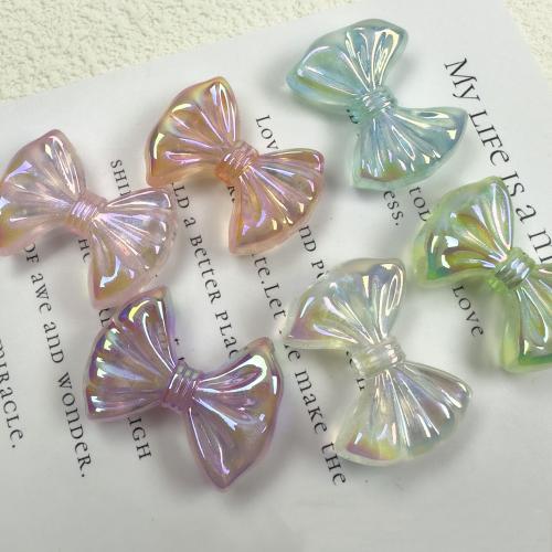 Perles acryliques plaquée, Acrylique, Noeud papillon, Placage coloré, DIY, plus de couleurs à choisir Environ Vendu par sac