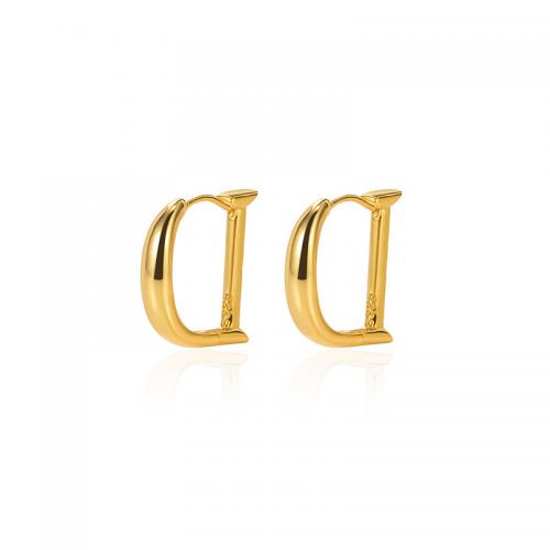 Sterling Silver Drop Earring, 925 Sterling Silver, Letter D, plated, fashion jewelry & for woman 