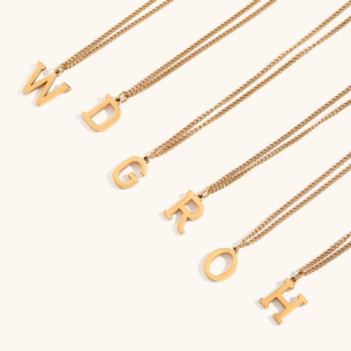 Stainless Steel Jewelry Necklace, 316L Stainless Steel, with 5cm extender chain, 18K gold plated, fashion jewelry & for woman, golden Approx 40 cm 