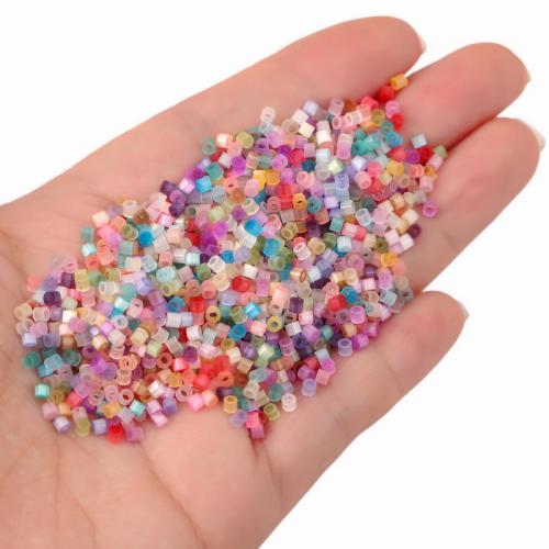 Opaque Glass Seed Beads, Column, DIY 2.5mm Approx 1mm, Approx 