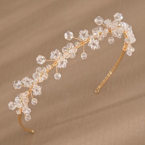 Hair Bands, Zinc Alloy, with Plastic Pearl & Acrylic, plated, for bridal & for woman & with rhinestone 