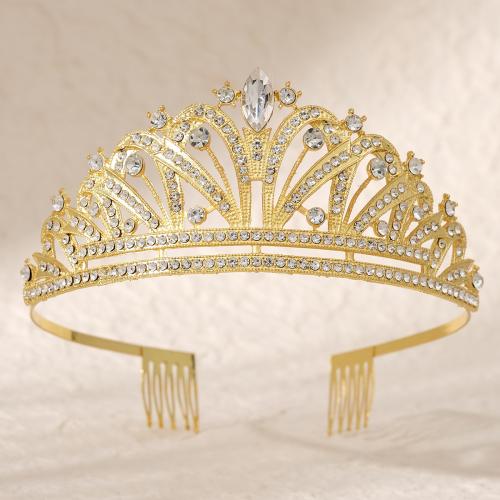 Bridal Tiaras, Zinc Alloy, plated, for bridal & for woman 