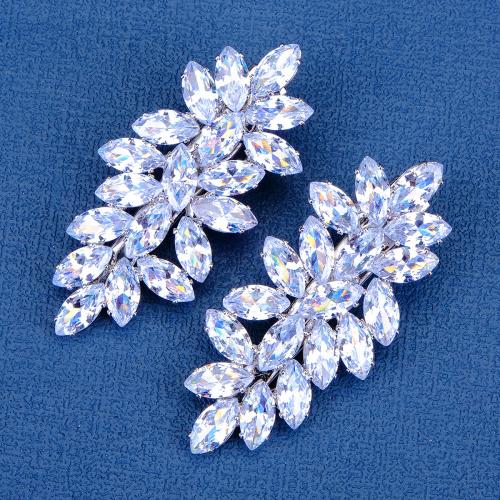 Alligator Hair Clip, Zinc Alloy, with Cubic Zirconia, plated, for bridal & for woman 