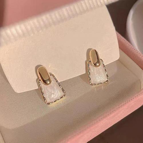 Zinc Alloy Drop Earring, plated, fashion jewelry, white 