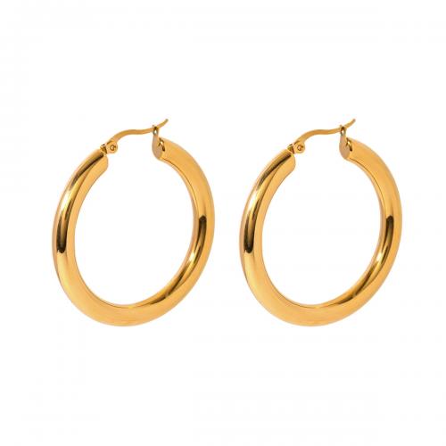 Stainless Steel Leverback Earring, 304 Stainless Steel, 18K gold plated, fashion jewelry & for woman 