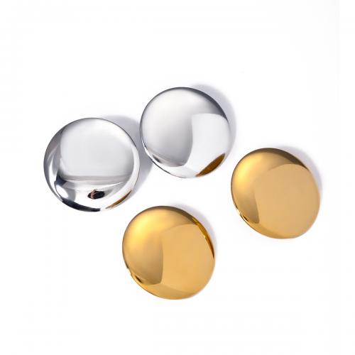 Stainless Steel Stud Earring, 304 Stainless Steel, Round, plated, fashion jewelry & for woman 37mm 