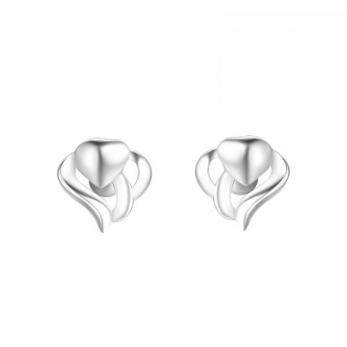 Sterling Silver Stud Earring, 925 Sterling Silver, polished, for woman, silver color 