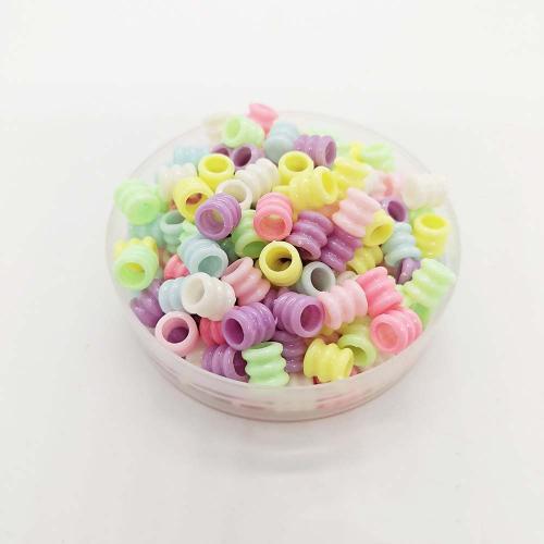 Solid Color Resin Beads, Column, injection moulding, DIY, mixed colors Approx [