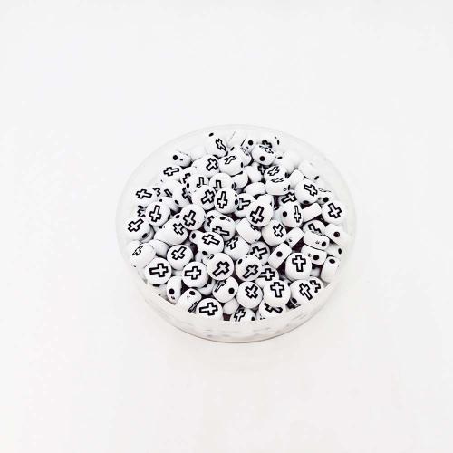 Acrylic Jewelry Beads, Flat Round, injection moulding, DIY Approx 