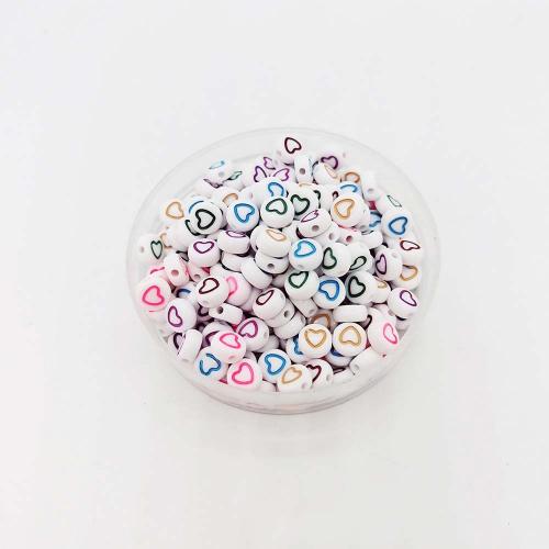 Enamel Acrylic Beads, Flat Round, DIY Approx [