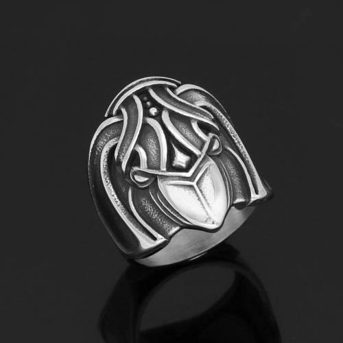 Титан Сталь палец кольцо, титан, ювелирные изделия моды & Мужская & разный размер для выбора, оригинальный цвет, продается PC