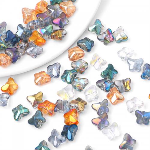 Wunder-Glasperlen, Glas, Schmetterling, DIY, keine, 10x7.5mm, Bohrung:ca. 1mm, ca. 20PCs/Tasche, verkauft von Tasche