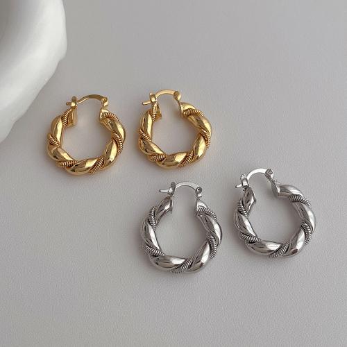 Brass Huggie Hoop Earring, plated, fashion jewelry 