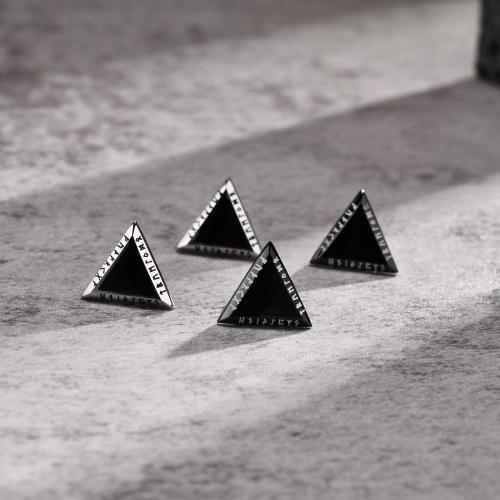 Stainless Steel Stud Earring, 304 Stainless Steel, Triangle, plated, fashion jewelry & for man 