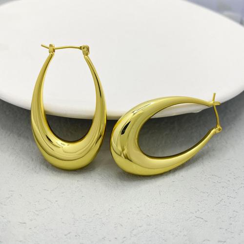 Brass Drop Earring, 18K gold plated, fashion jewelry & for woman 