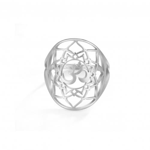 Titanium Steel Finger Ring, Vacuum Ion Plating, fashion jewelry & Unisex & hollow 20.7mm 