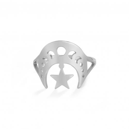 Titanium Steel Finger Ring, Vacuum Ion Plating, fashion jewelry & Unisex & hollow 14.6mm 