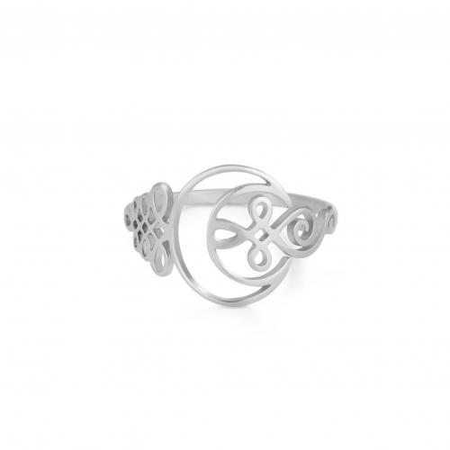 Titanium Steel Finger Ring, Vacuum Ion Plating, fashion jewelry & Unisex & hollow 12.5mm 