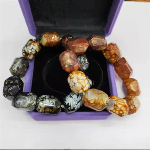 Bracelets de agate, Irrégulière, bijoux de mode & unisexe, plus de couleurs à choisir Environ 19 cm, Vendu par PC
