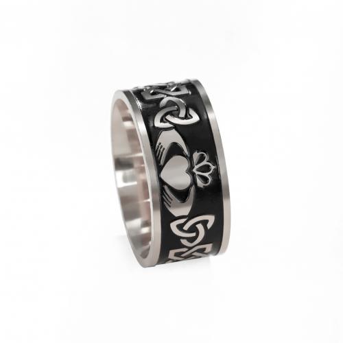 Titanium Steel Finger Ring, Vacuum Ion Plating, fashion jewelry & Unisex 