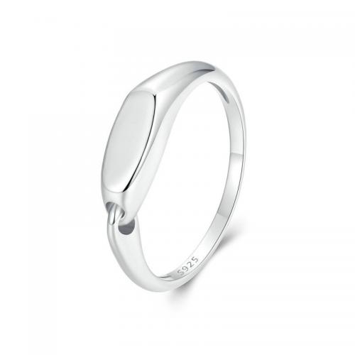 Sterling Silver Finger Ring, 925 Sterling Silver, platinum plated, fashion jewelry & for woman 