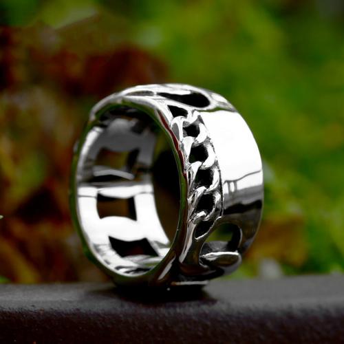 Partículas de acero anillo, pulido, diverso tamaño para la opción & para hombre & hueco, color original, tamaño:7-13, Vendido por UD