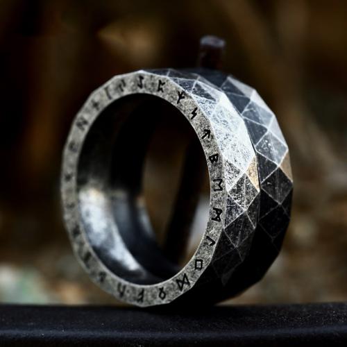 Titanium Steel Finger Ring, plated, vintage & for man US Ring 