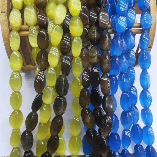 Katzenauge Perlen, poliert, DIY, keine, 8x16mm, ca. 25PCs/Strang, verkauft von Strang
