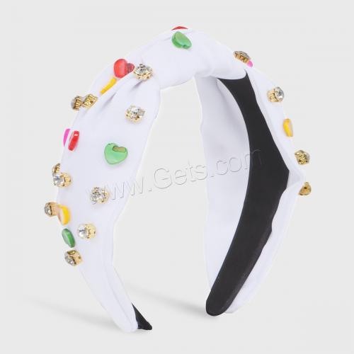 Cloth Hair Band, with Glass Rhinestone, fashion jewelry & for woman 