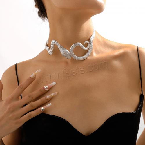 Fashion Choker Necklace, Zinc Alloy, Snake, plated, fashion jewelry & for woman 
