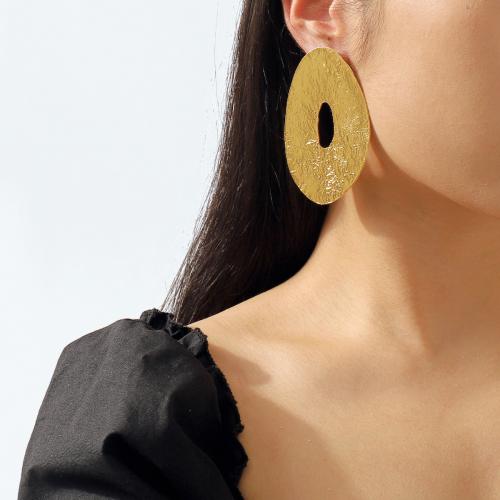Zinc Alloy Stud Earring, irregular, plated, fashion jewelry & for woman 