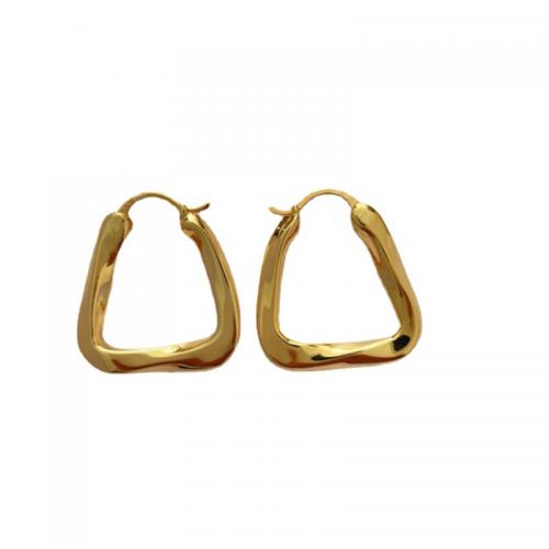 Brass Drop Earring, fashion jewelry & for woman, gold 
