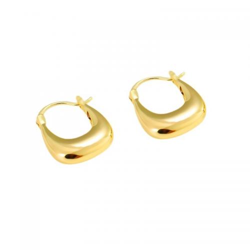 Messing Tropfen Ohrring, vergoldet, für Frau, goldfarben, verkauft von Paar