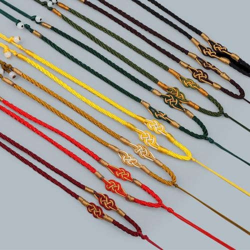 Fibre de polyester corde de collier, unisexe & rétractable, plus de couleurs à choisir Environ 9.8-12.6 pouce, Vendu par PC