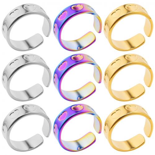 Stainless Steel Finger Ring, 304 Stainless Steel, Vacuum Ion Plating, fashion jewelry & Unisex 9mm, US Ring 