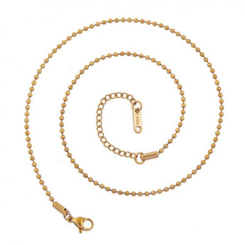 Halskette, 304 Edelstahl, mit Verlängerungskettchen von 5cm, Vakuum-Ionen-Beschichtung, Modeschmuck & unisex, keine, 2mm, Länge:ca. 40 cm, verkauft von PC